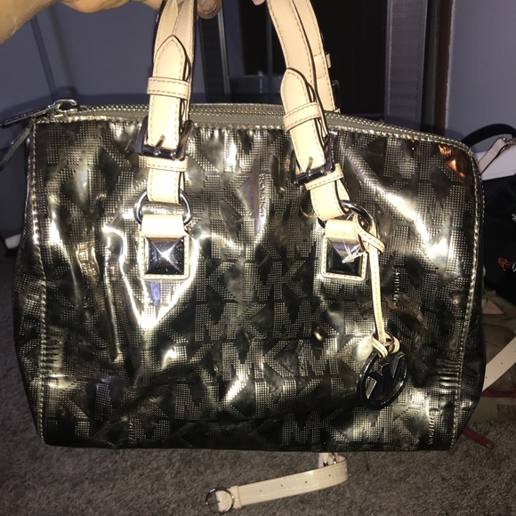 Michael Kors grayson metallic bag - Picture 1 of 3